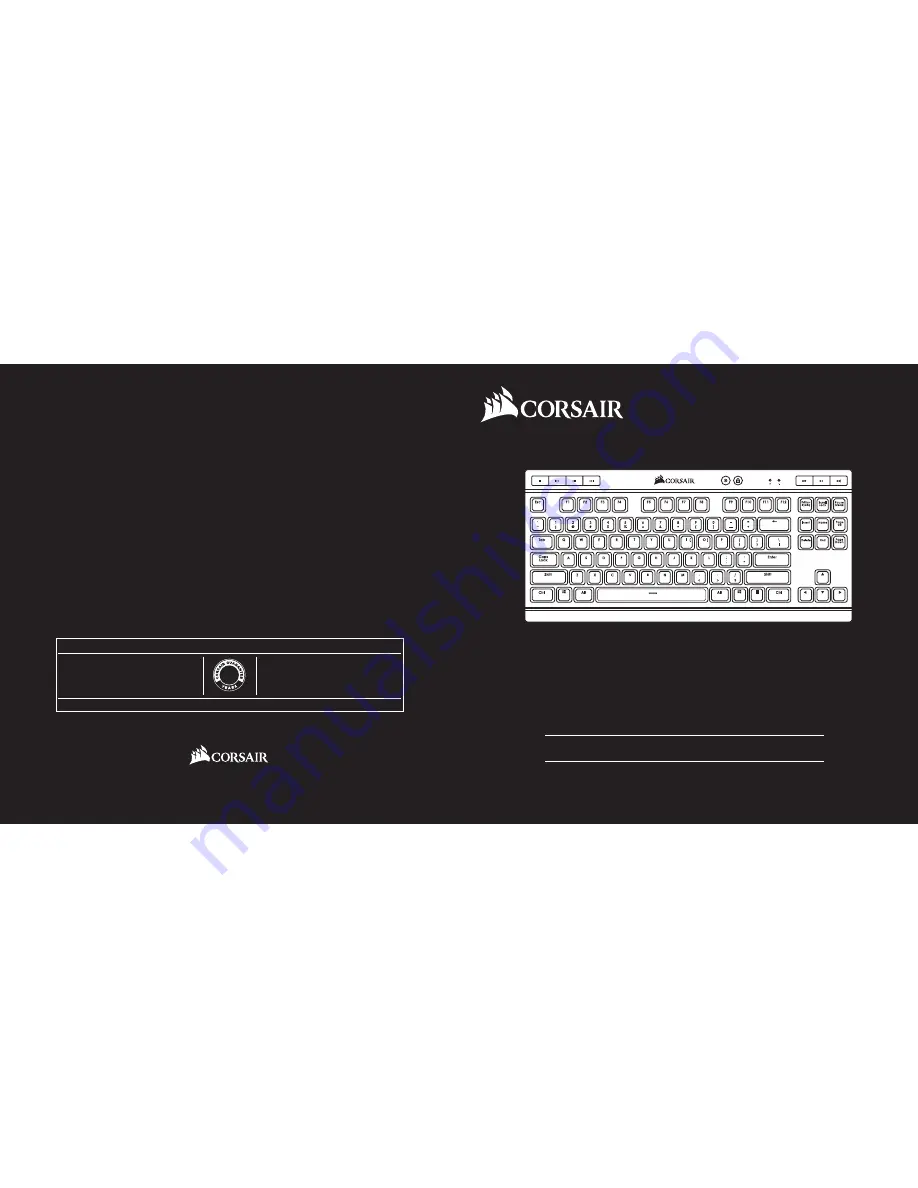 Corsair K63 Скачать руководство пользователя страница 1