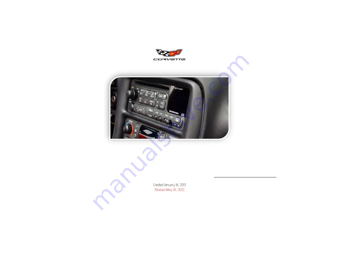 Corvette A2D-C5 Quick Start Manual Download Page 1