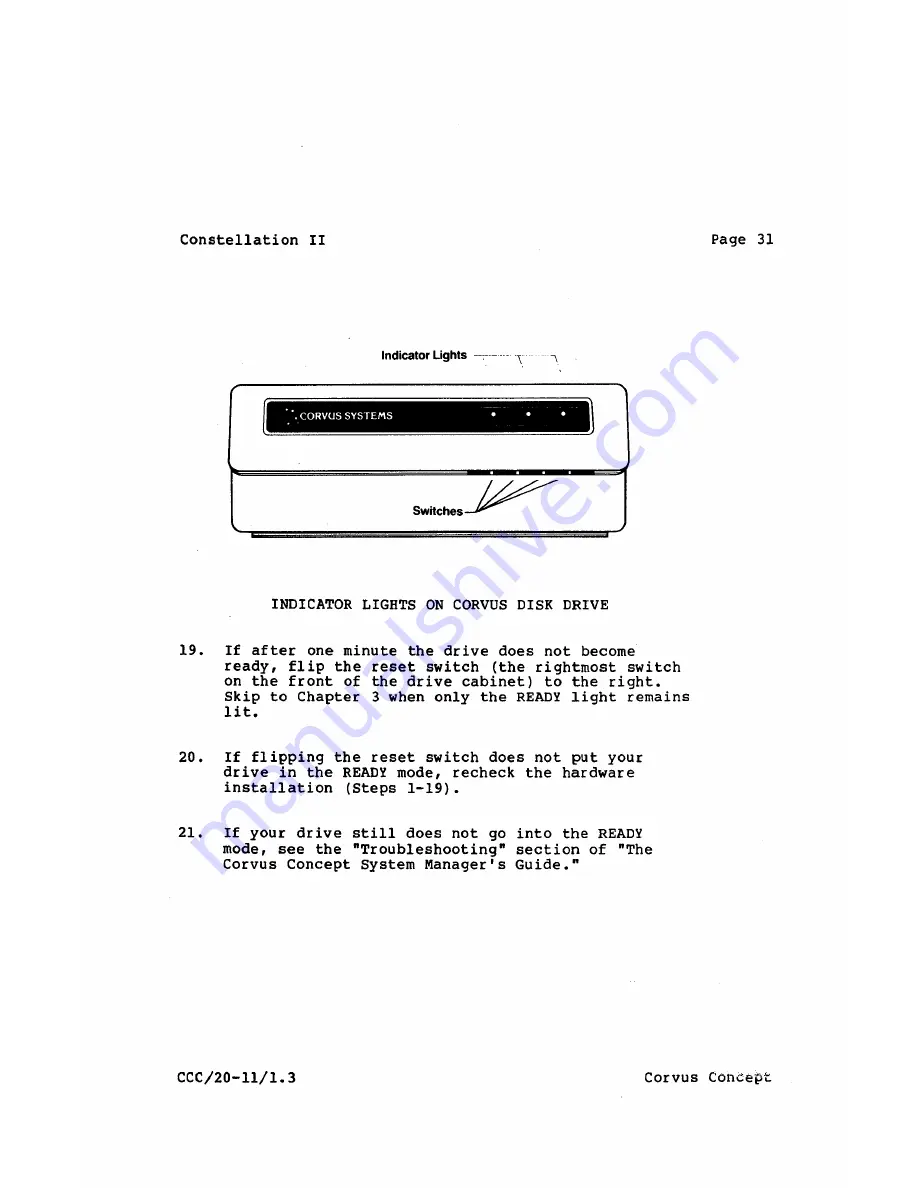 Corvus systems Corvus Installation Manual Download Page 36