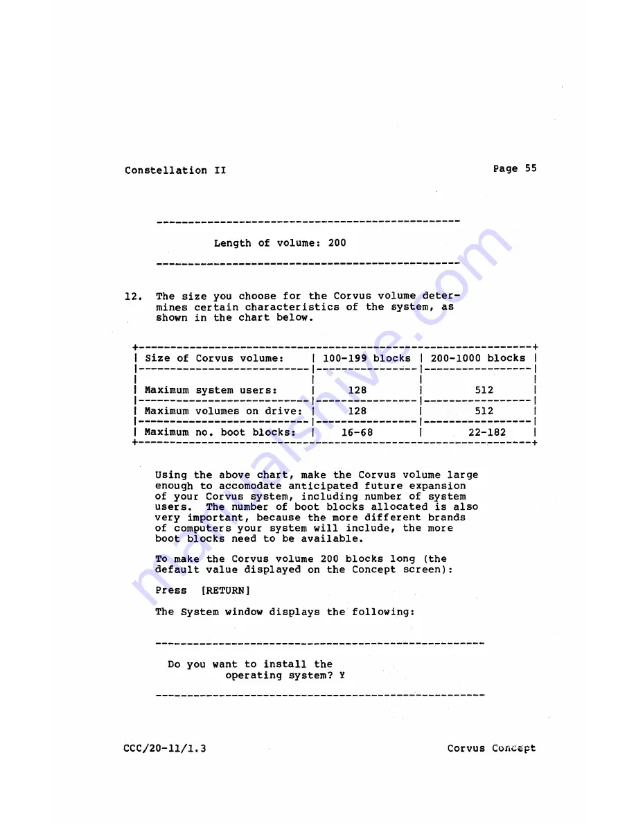 Corvus systems Corvus Installation Manual Download Page 60