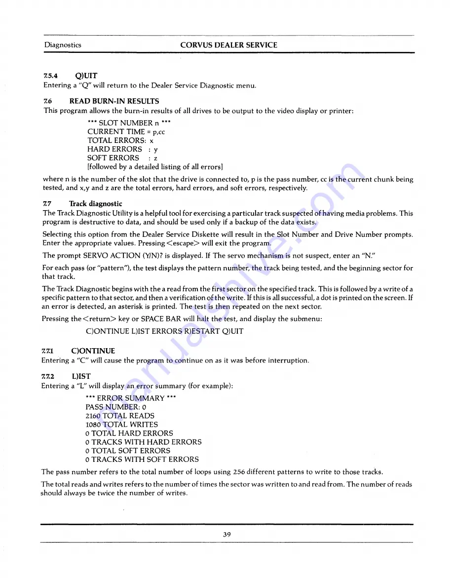 CORVUS 11 Service Manual Download Page 64