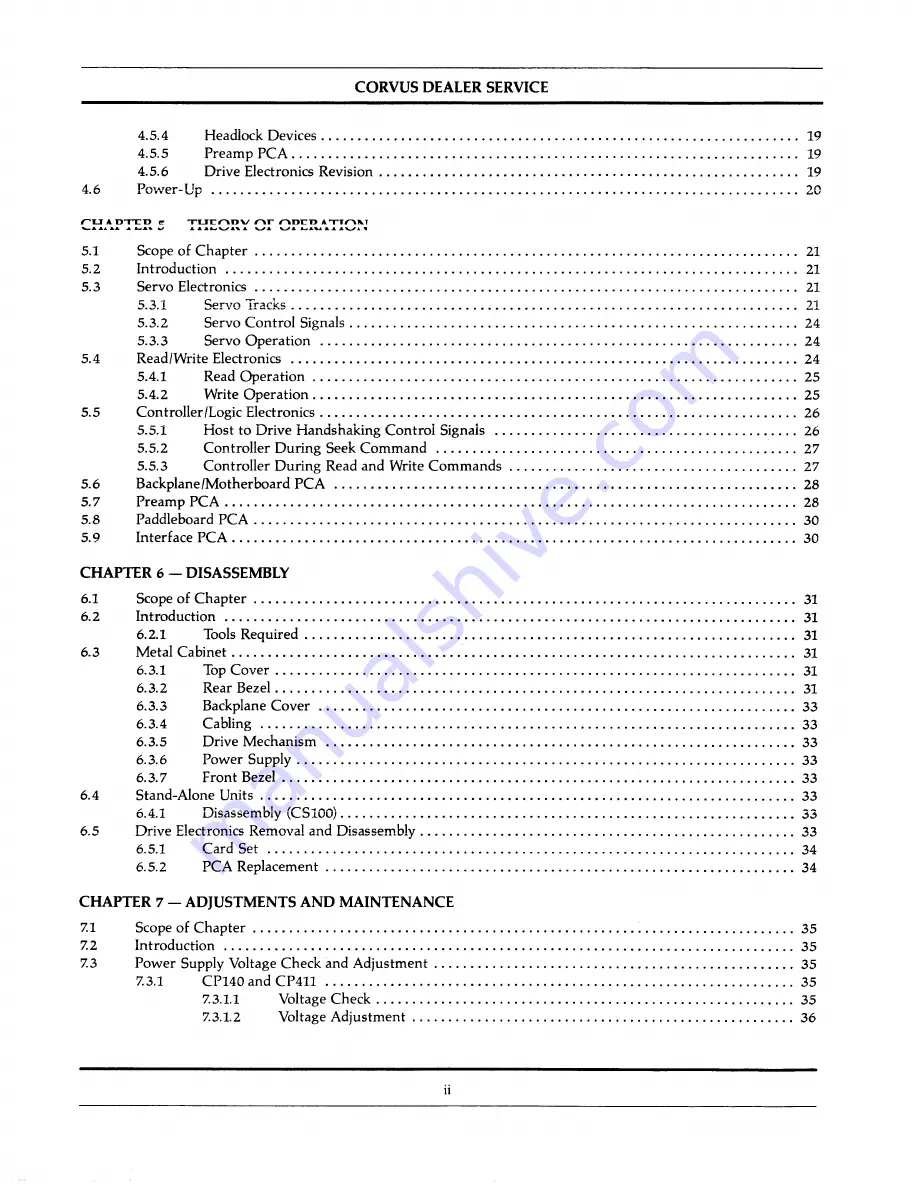 CORVUS 11MB Service Manual Download Page 6