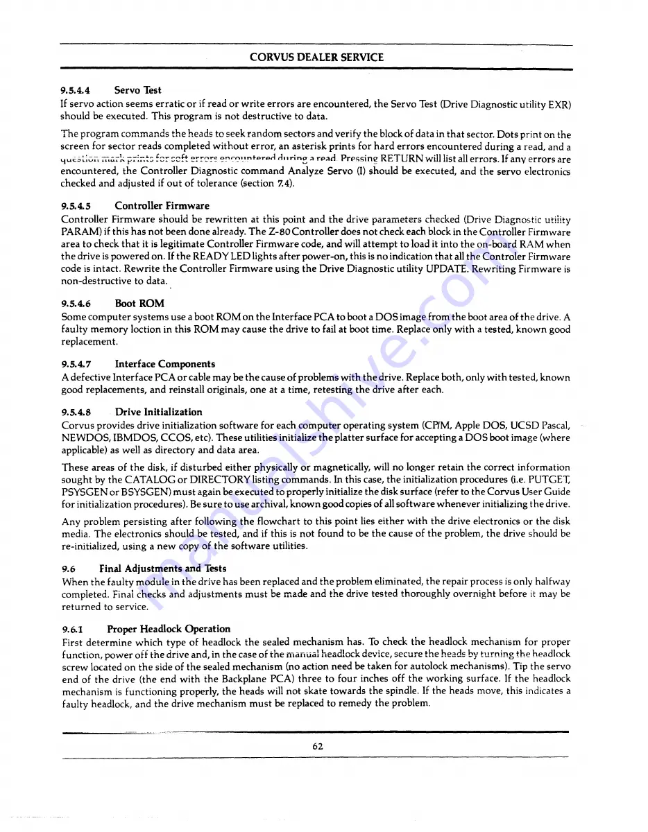 CORVUS 11MB Service Manual Download Page 84