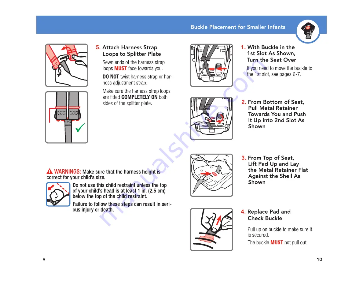 Cosco Light 'n Comfy Instruction Manual Download Page 8