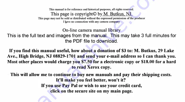 Cosina CT1A Instruction Booklet Download Page 1