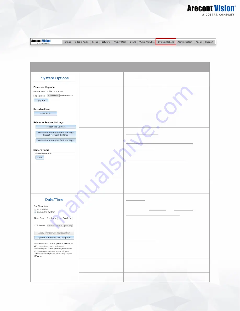 Costar Arecont Vision ConteraIP Bullet EX Installation Manual Download Page 43