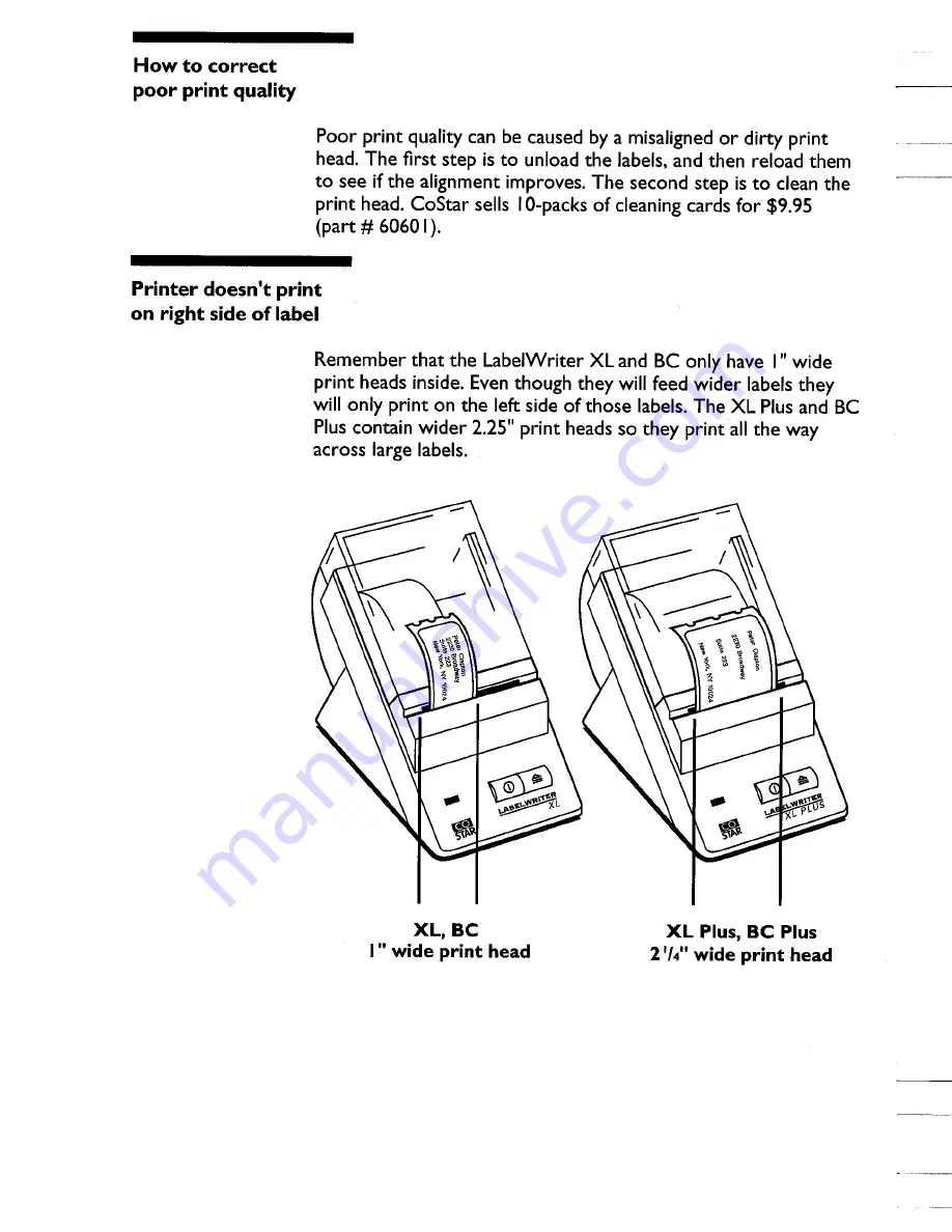 Costar LabelWriter BC User Manual Download Page 21