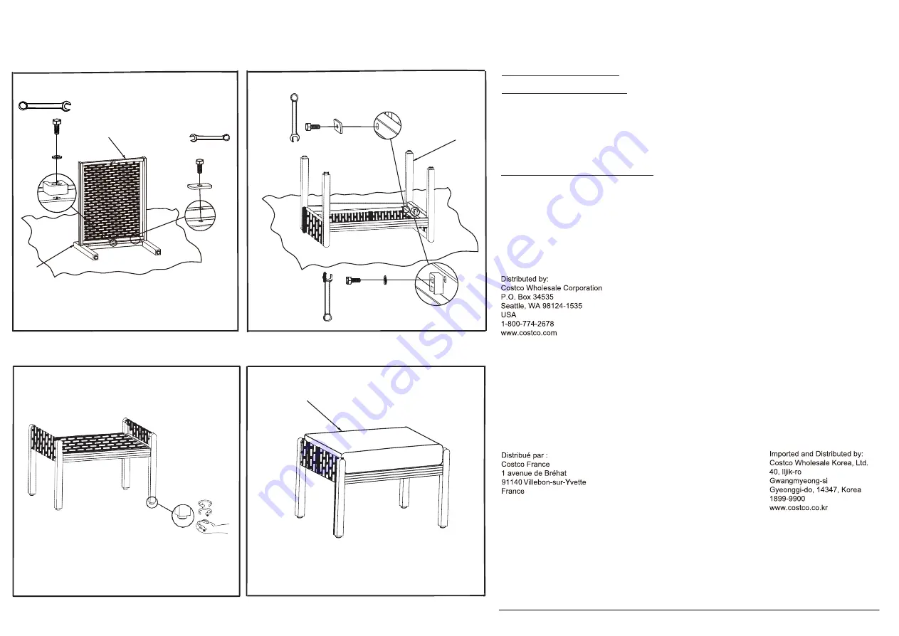 Costco 1500058 Assembly / Care & Use Instructions Download Page 4