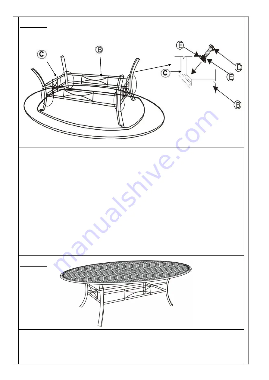 Costco CAST TABLE Assembly Instructions Download Page 4