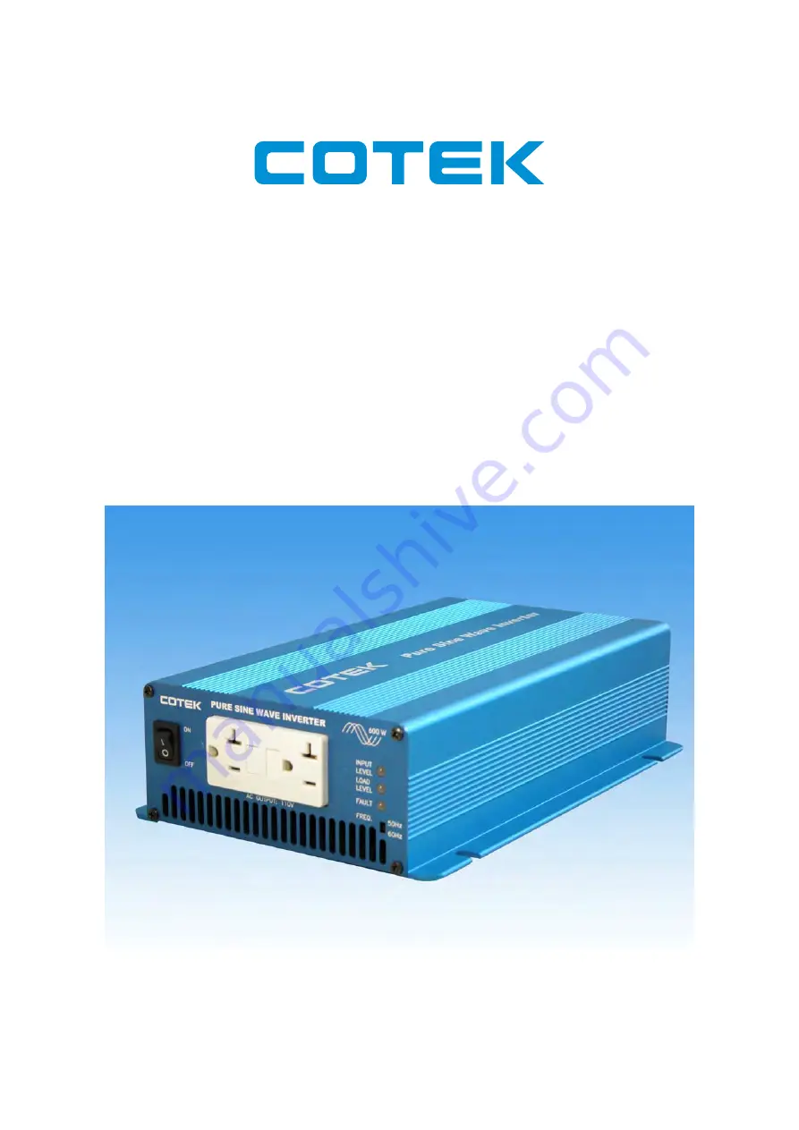 Cotek S600 Series User Manual Download Page 1