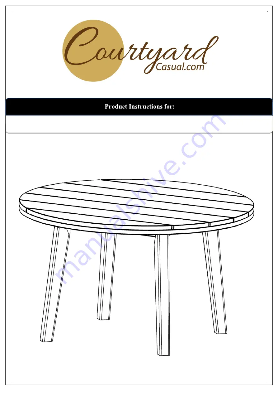 Courtyard Casual Sheldon 5532 Manual Download Page 1