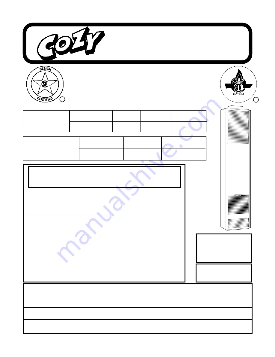 COZY CF353C-R and Скачать руководство пользователя страница 1