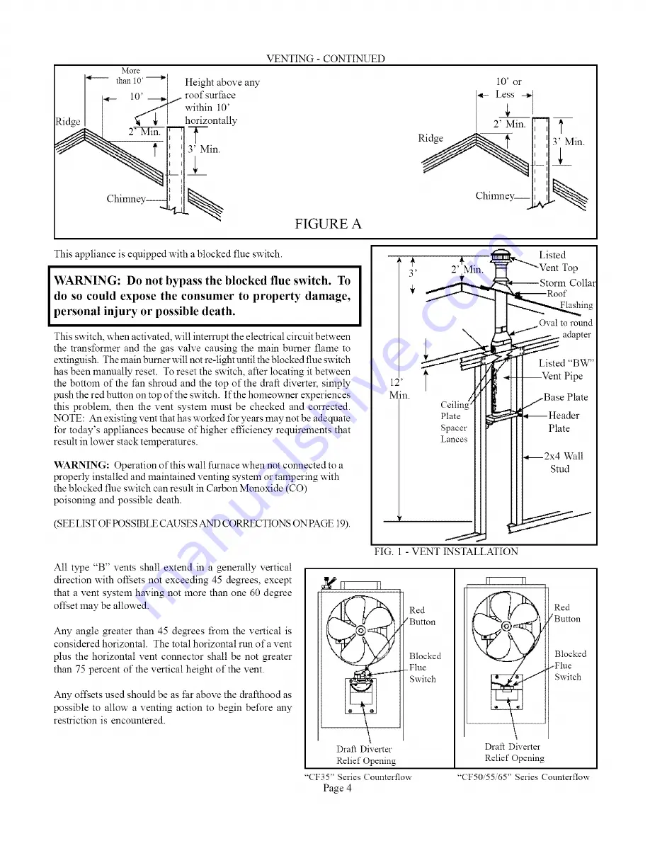 COZY CF354C-H and Installation And Operating Instructions Manual Download Page 4