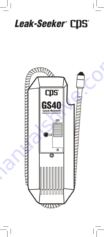 CPS GS40 Instruction Manual Download Page 13