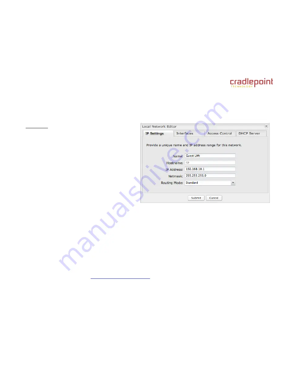 Cradlepoint MBR95 Product Manual Download Page 70