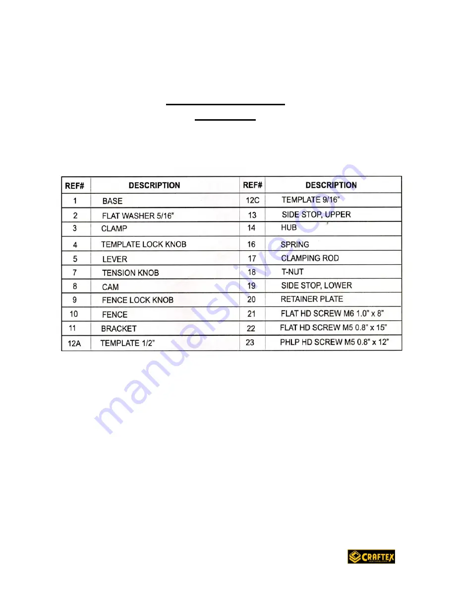 Craftex CT052 Manual Download Page 19