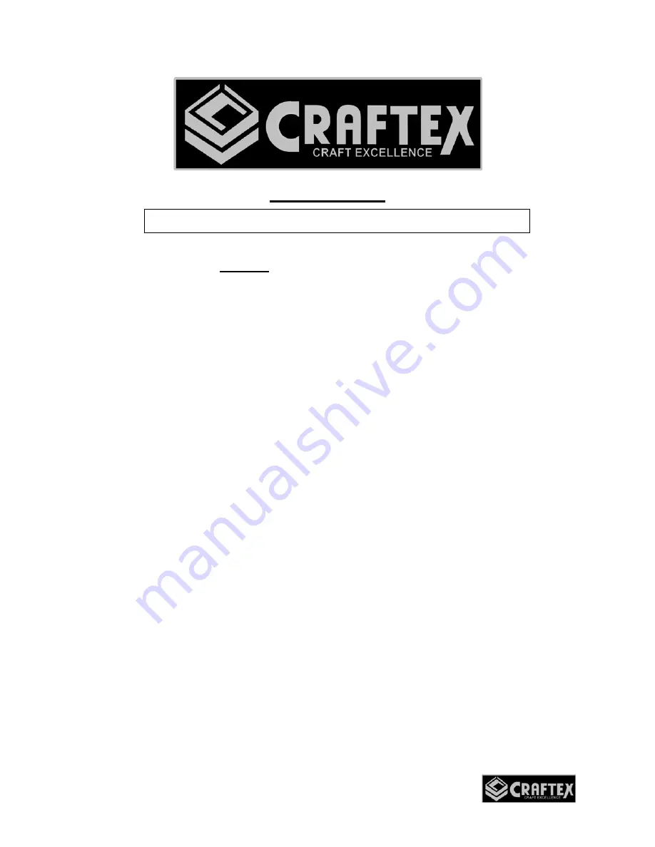 Craftex Ct169 Скачать руководство пользователя страница 15