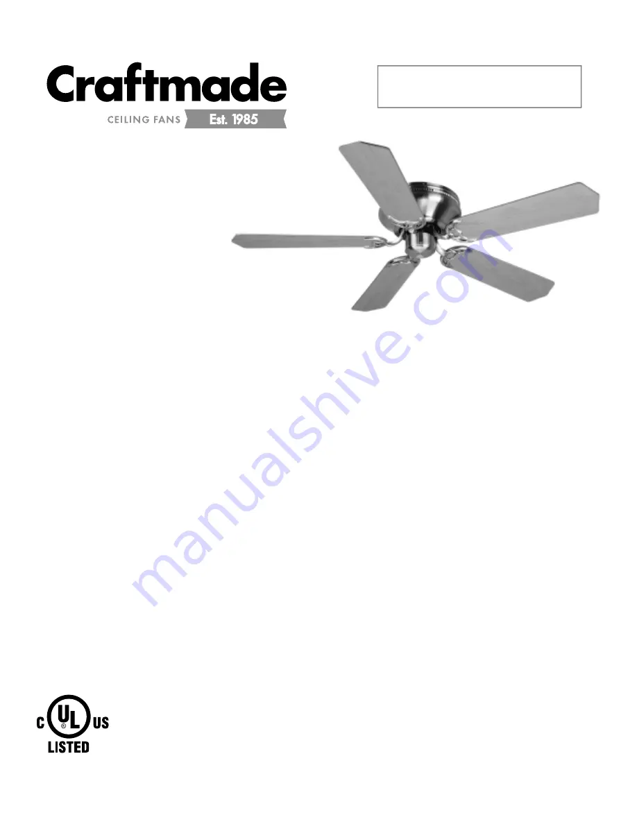 Craftmade FC52 Installation Manual Download Page 1