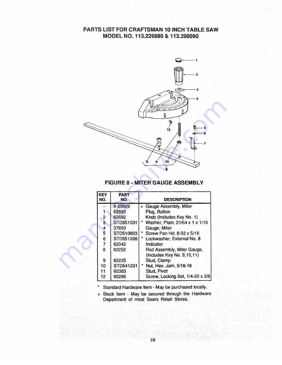 Craftsman 1!3.298090 Owner'S Manual Download Page 59