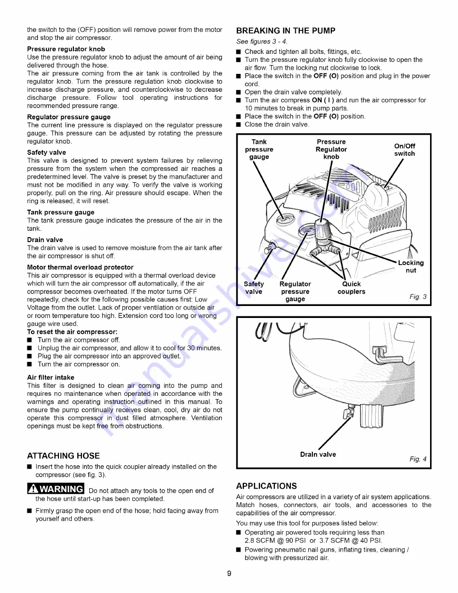 Craftsman 107.16574 Owner'S Manual Download Page 9