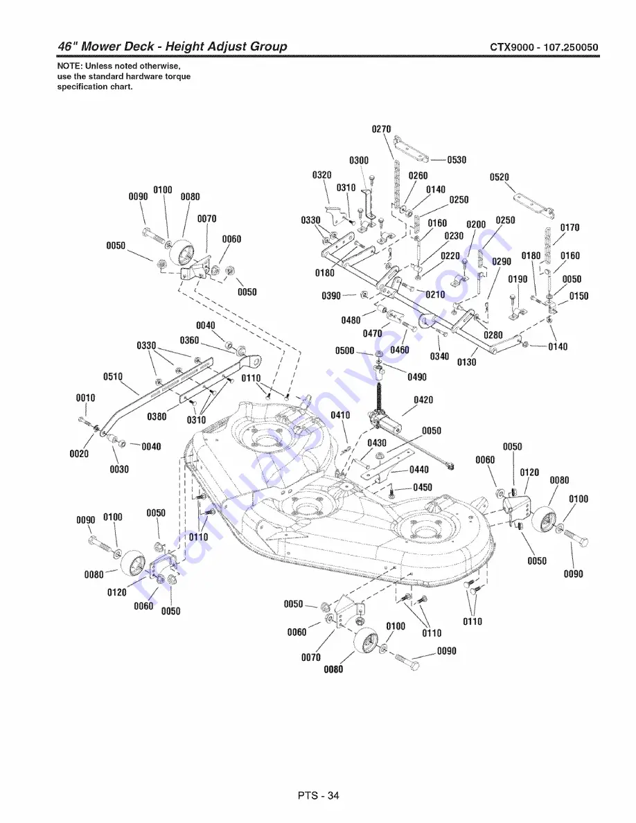 Craftsman 107.250050 Operator'S Manual Download Page 68