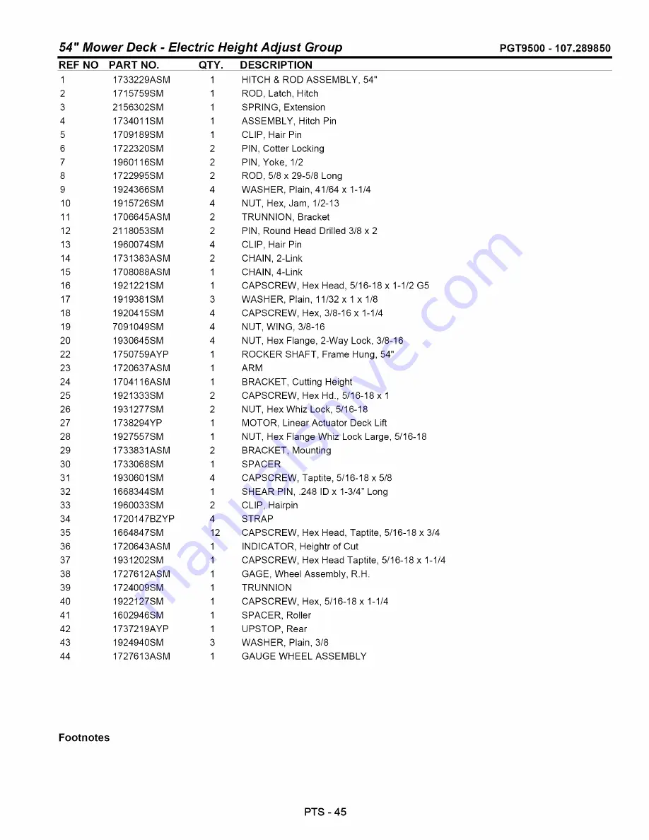 Craftsman 107289850 PGT9500 Operator'S Manual Download Page 109