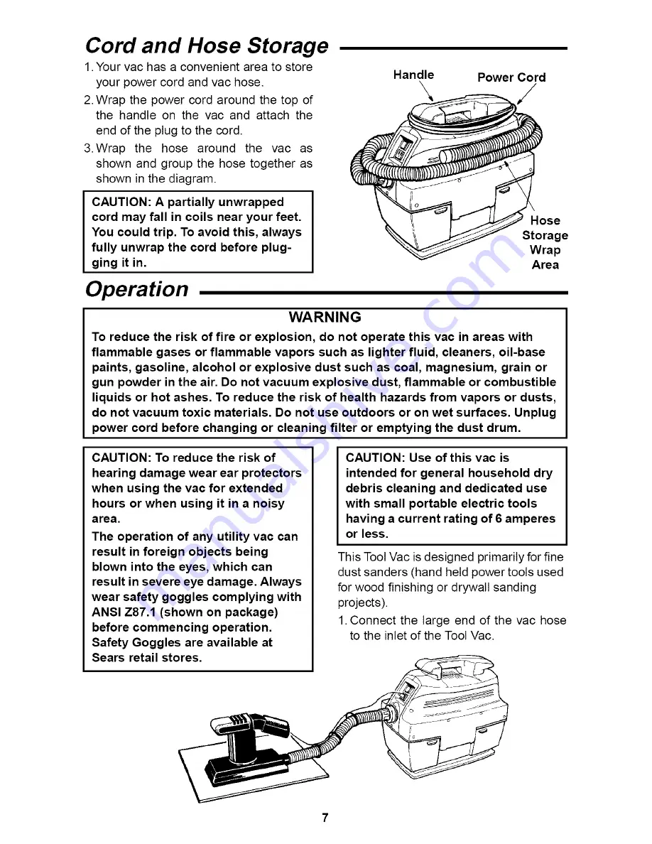 Craftsman 113.177260 Owner'S Manual Download Page 7