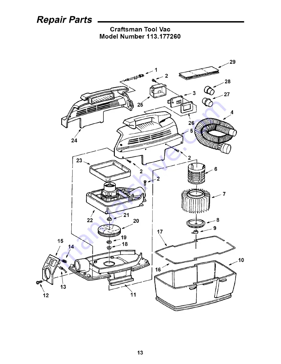 Craftsman 113.177260 Owner'S Manual Download Page 13