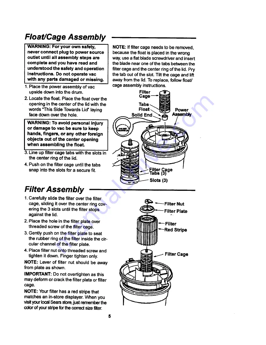 Craftsman 113.177890 Owner'S Manual Download Page 5