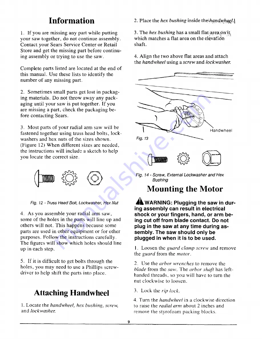 Craftsman 113.197110 Operator'S Manual Download Page 9