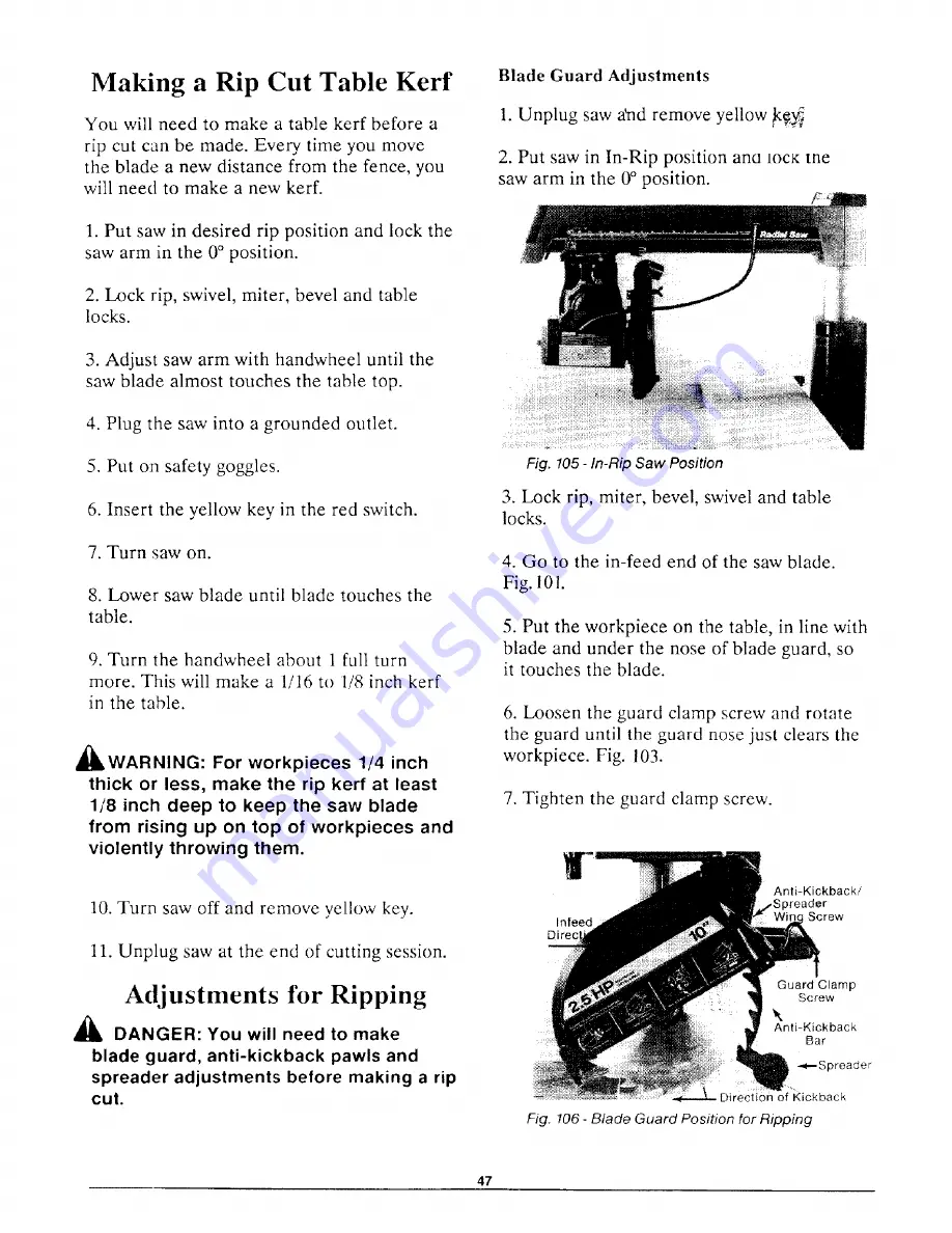 Craftsman 113.197110 Operator'S Manual Download Page 47