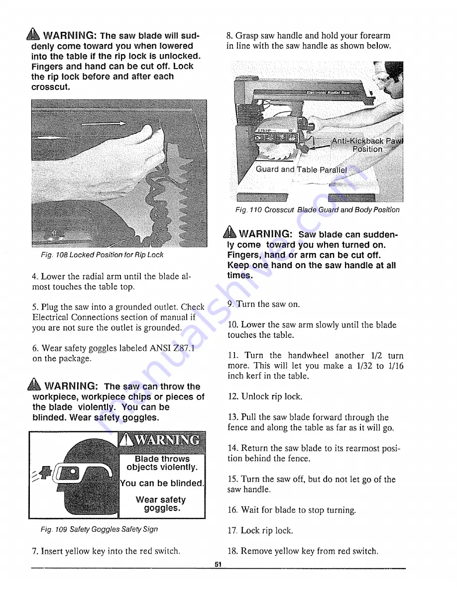 Craftsman 113.198211 Operator'S Manual Download Page 51