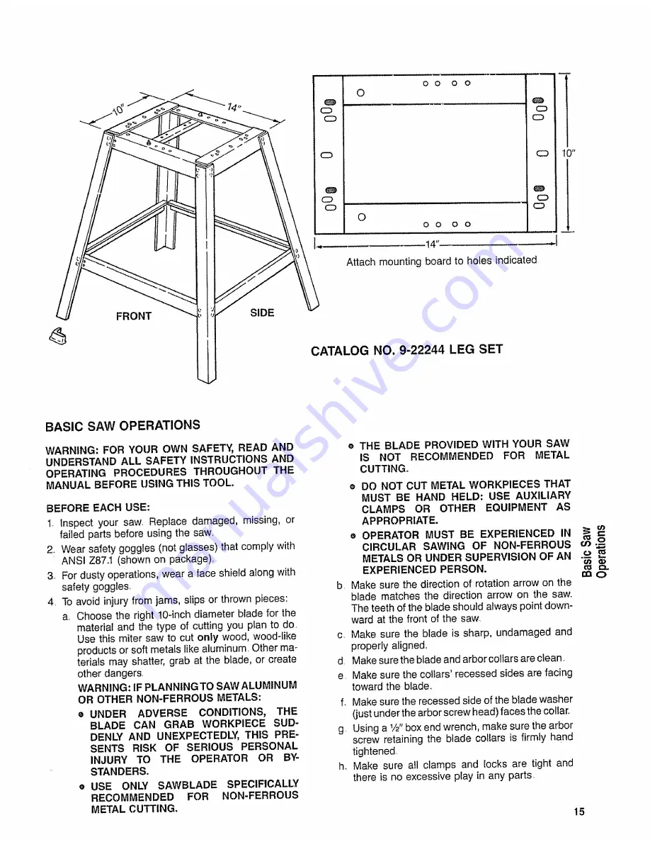 Craftsman 113.234640 Скачать руководство пользователя страница 15