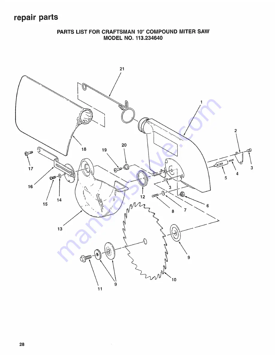 Craftsman 113.234640 Скачать руководство пользователя страница 28