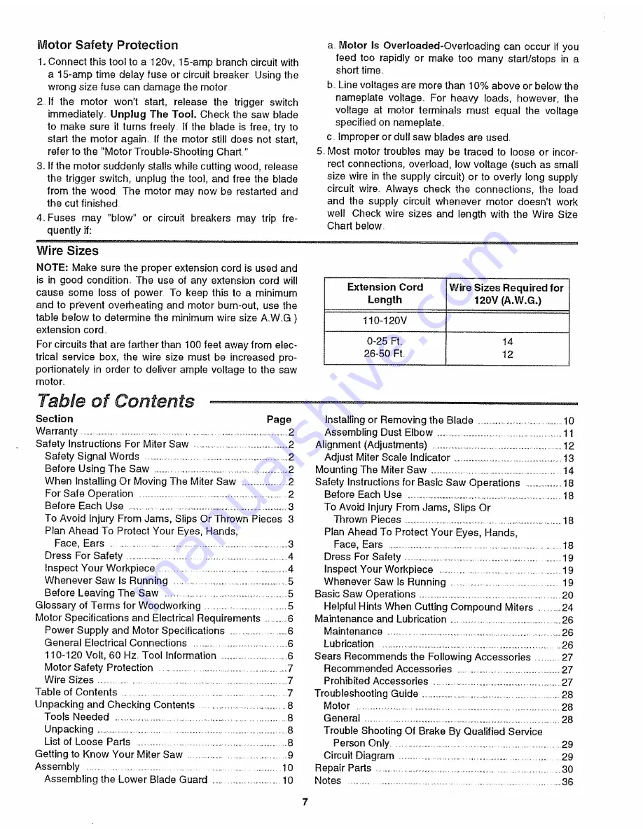 Craftsman 113.235140 Owner'S Manual Download Page 7