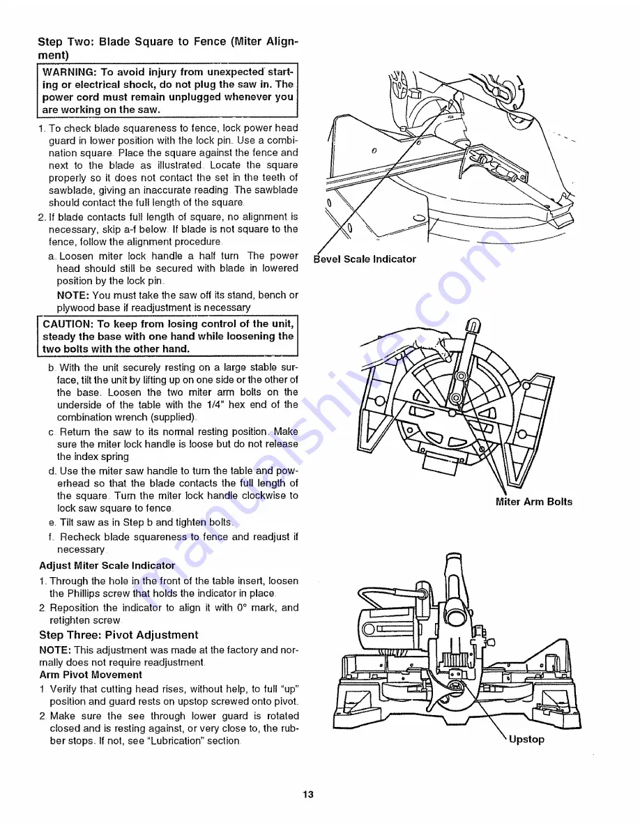 Craftsman 113.235140 Owner'S Manual Download Page 13