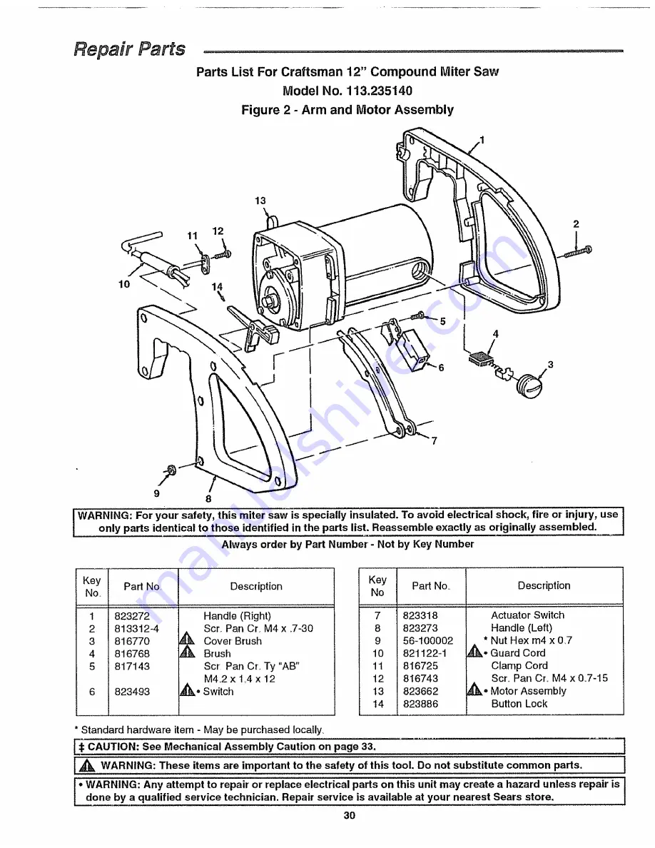 Craftsman 113.235140 Owner'S Manual Download Page 30