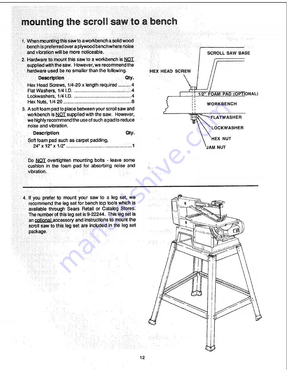 Craftsman 113.236111 Owner'S Manual Download Page 12