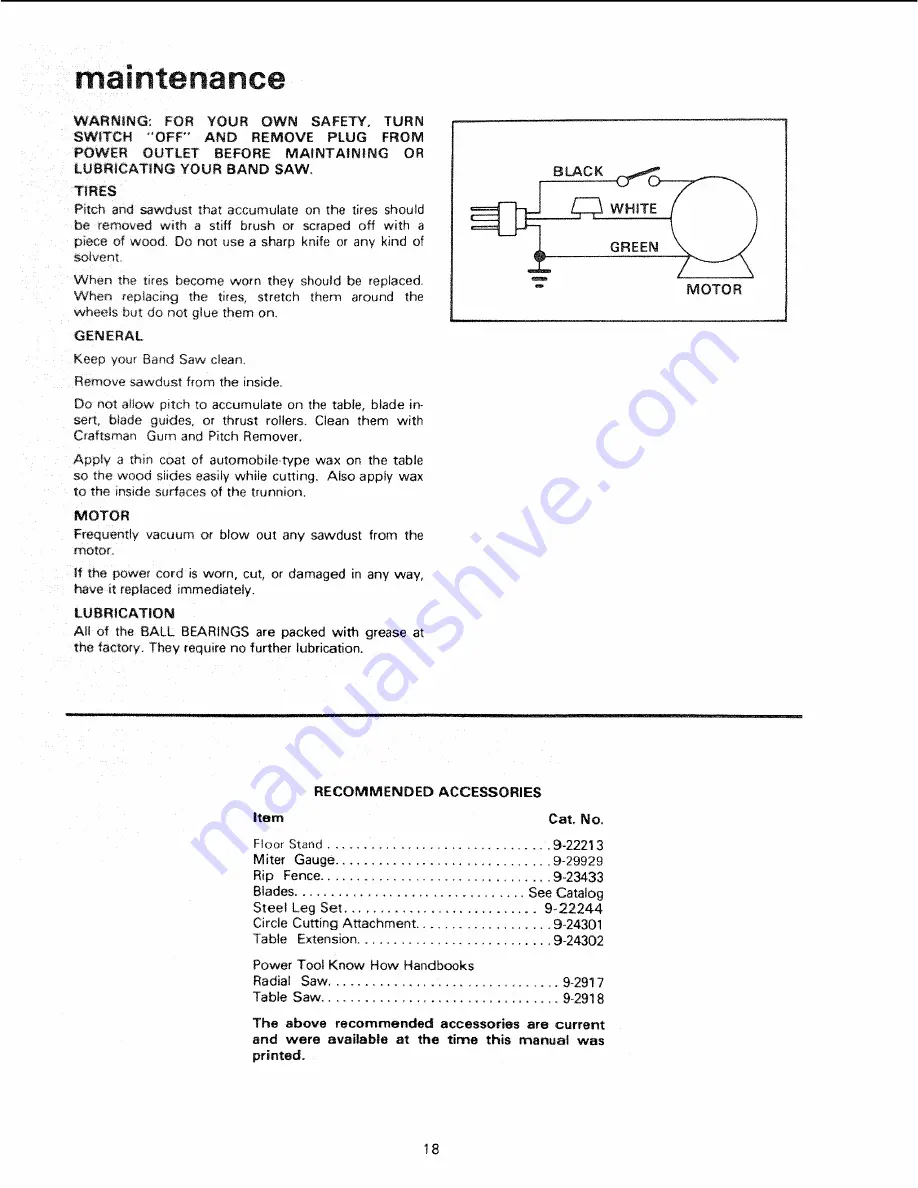 Craftsman 113.244401 Owner'S Manual Download Page 18