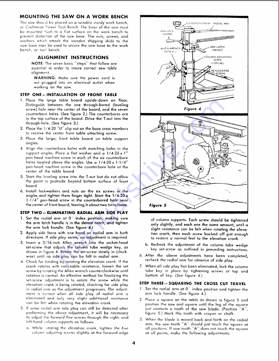 Craftsman 113.29350 Operating Instructions And Parts List Manual Download Page 4