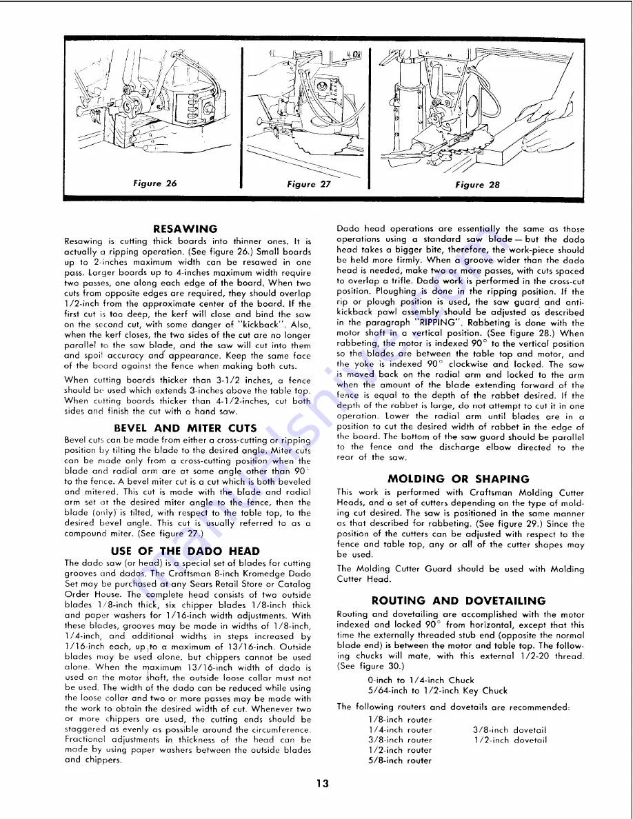 Craftsman 113.29350 Operating Instructions And Parts List Manual Download Page 13