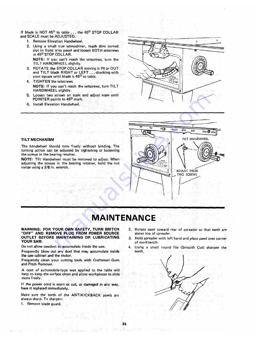 Craftsman 113.298031 Owner'S Manual Download Page 32