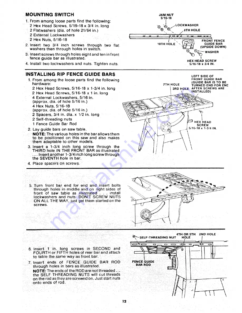 Craftsman 113.298720 Owner'S Manual Download Page 12