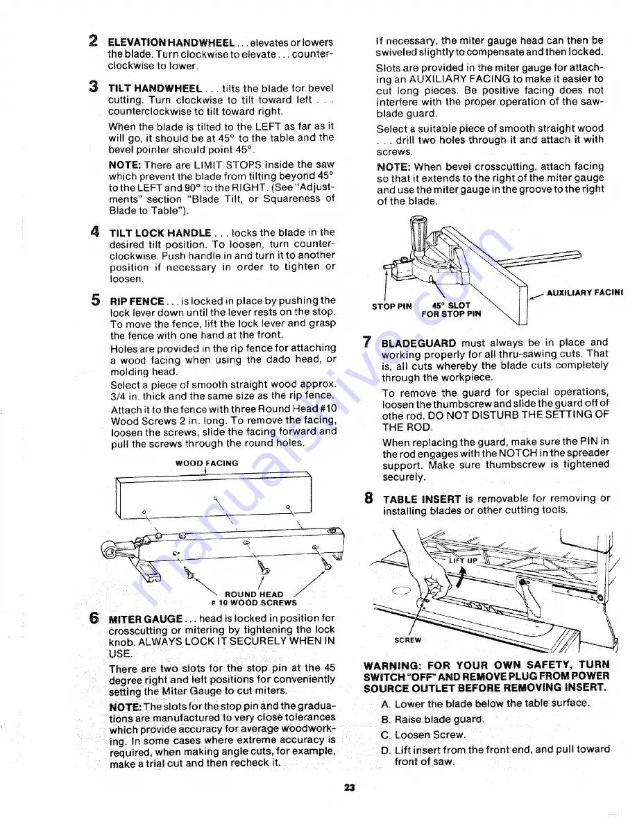 Craftsman 113.298720 Owner'S Manual Download Page 23