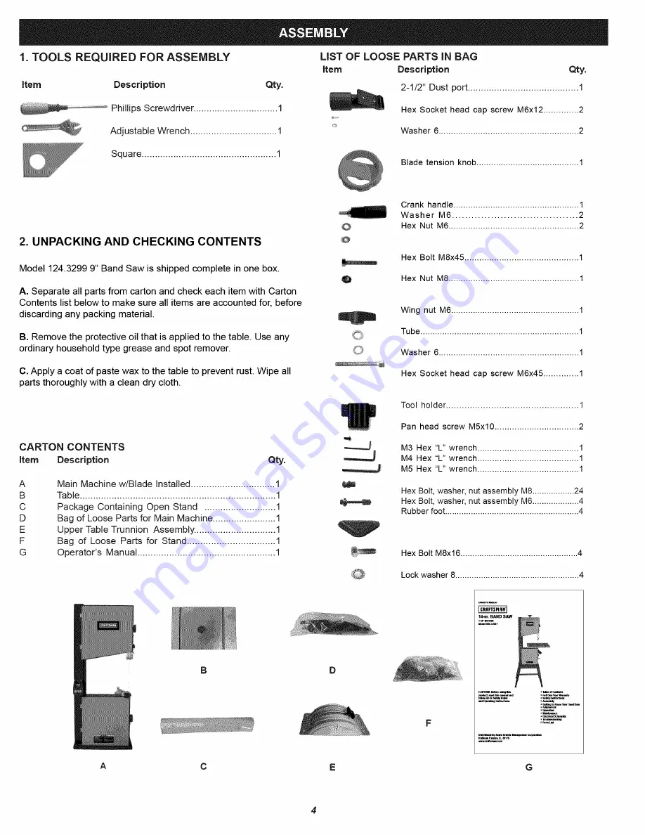 Craftsman 124.3299 Скачать руководство пользователя страница 4