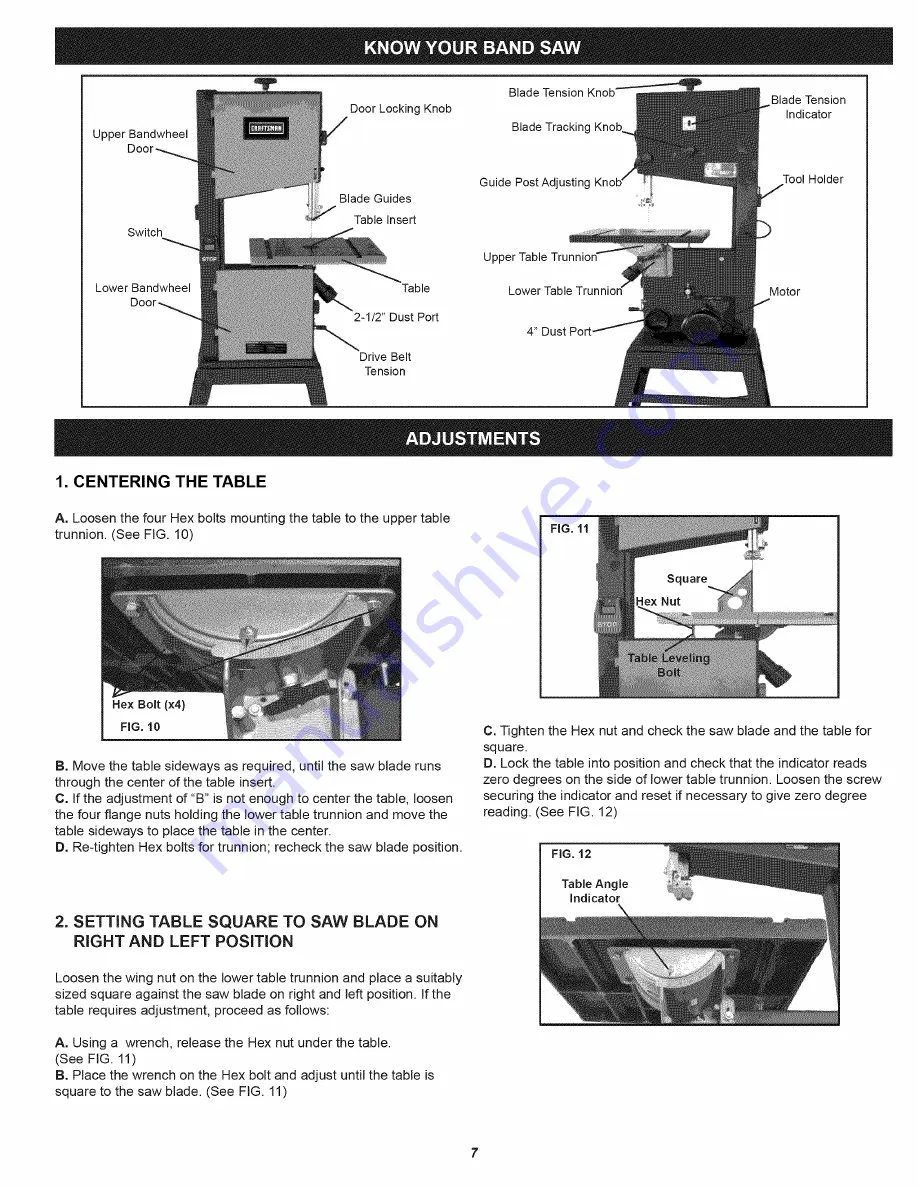 Craftsman 124.3299 Operator'S Manual Download Page 7