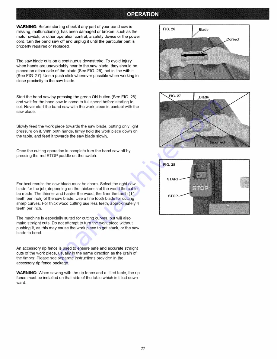 Craftsman 124.3299 Operator'S Manual Download Page 11