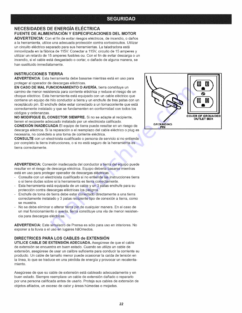 Craftsman 124.34985 Скачать руководство пользователя страница 22