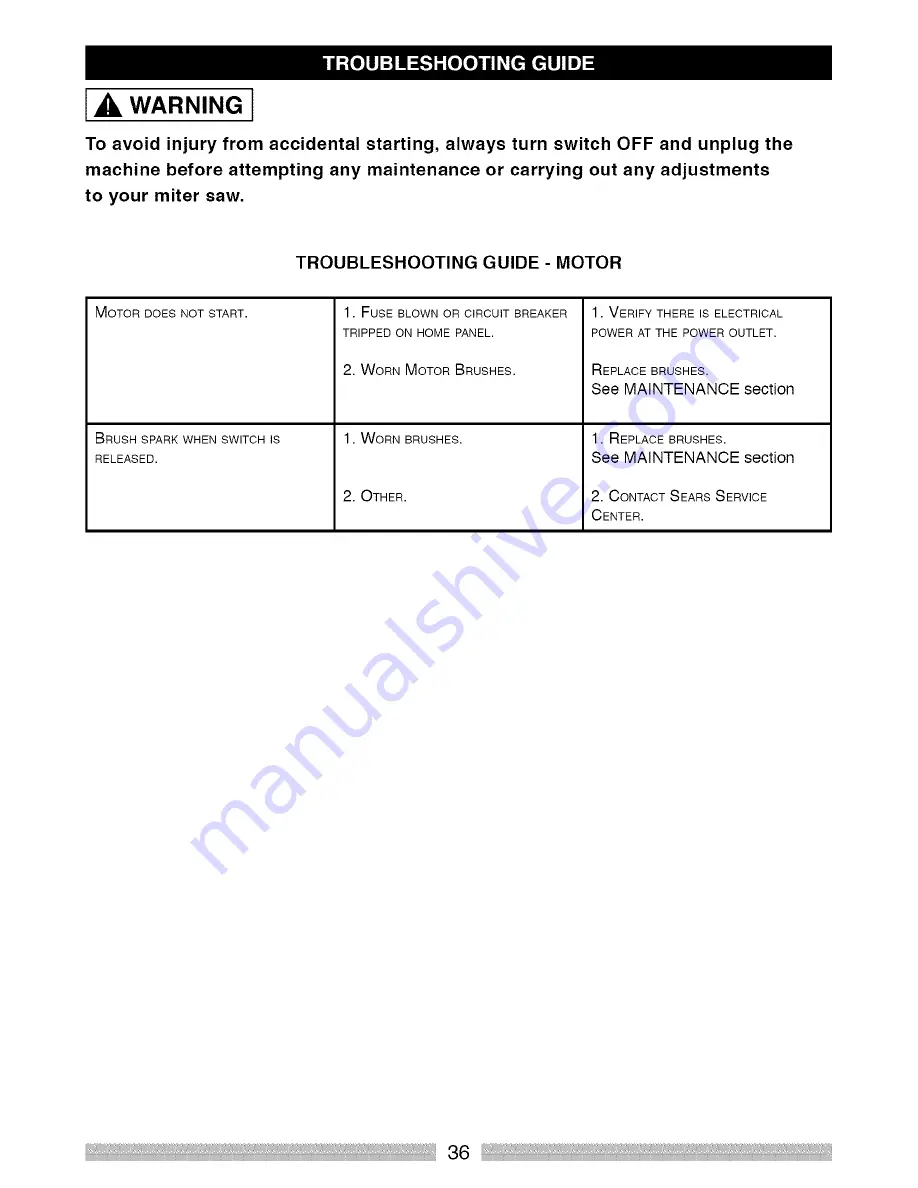 Craftsman 126.32565 Operator'S Manual Download Page 36