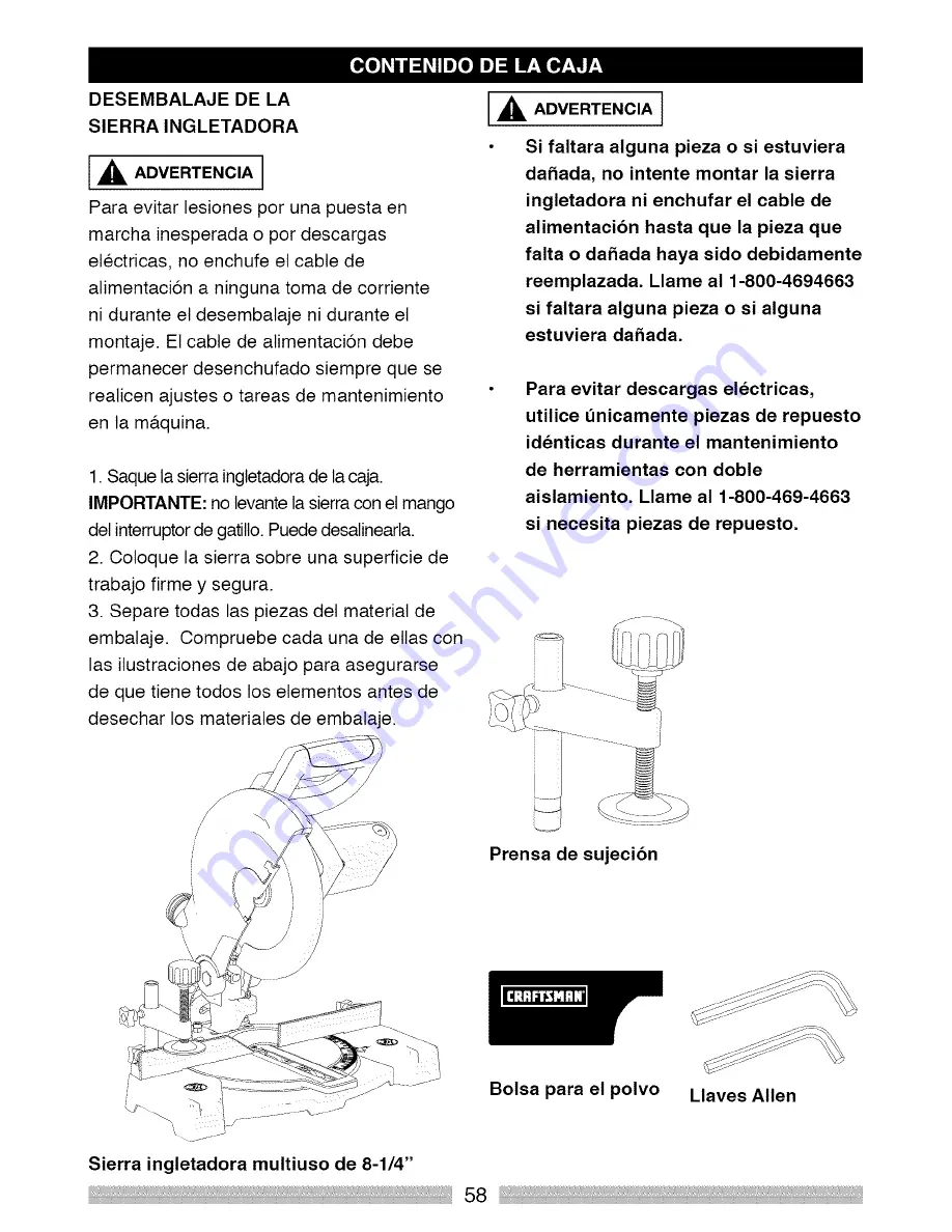 Craftsman 126.32565 Operator'S Manual Download Page 58